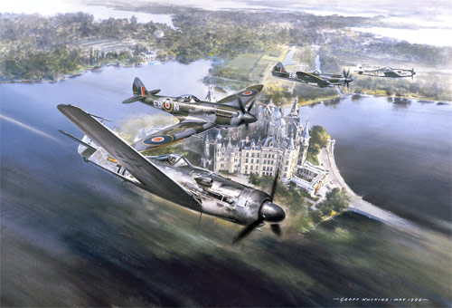 Combat over Lake Schwerin - Limited Edition print