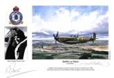 Flight Lieutenant Richard Jones - Spitfire on Patrol - Pilot Portrait print